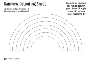 Rainbow Colouring Sheet - Home Learning School